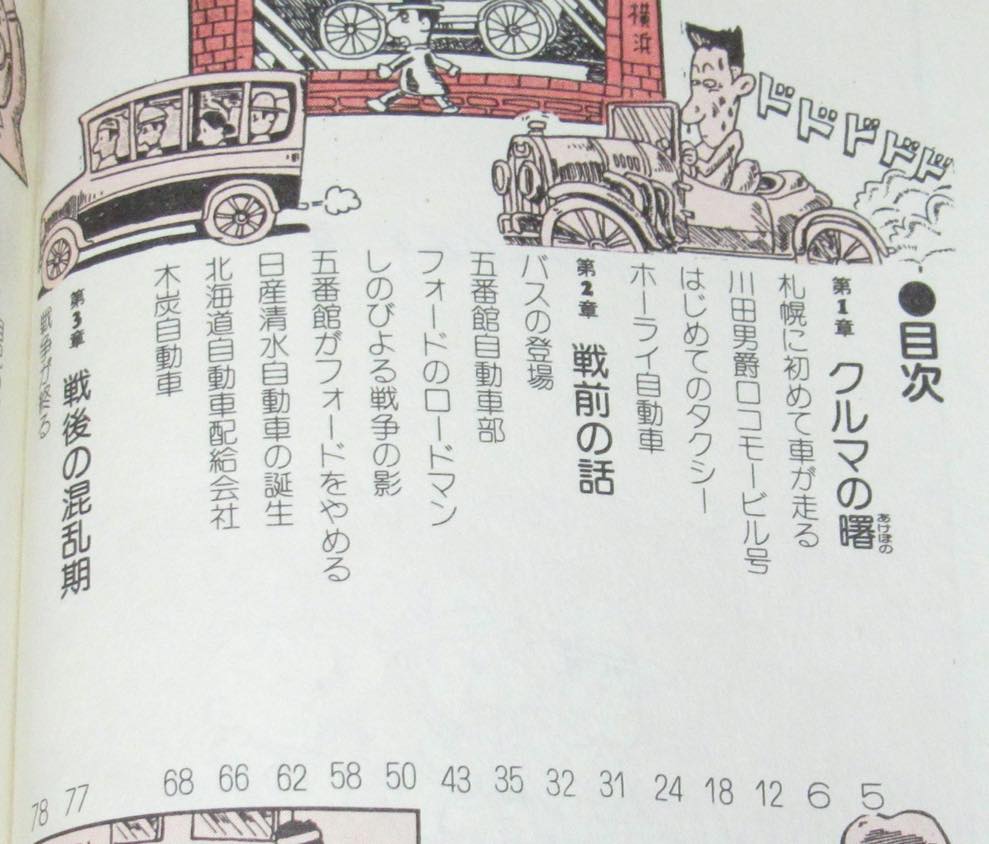 石川寿彦　絶版漫画専門　1989年　まんが　北海道の自動車史　北のくるま物語　じゃんくまうす