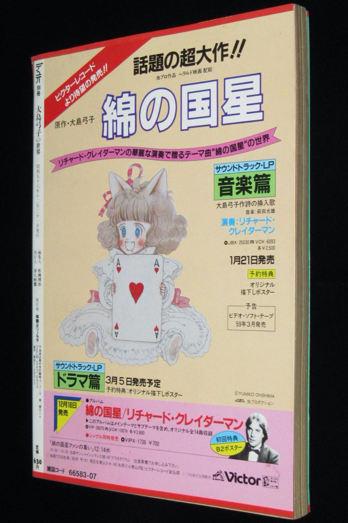 デュオ別冊 大島弓子の世界 朝日ソノラマ 昭和58年 絶版漫画専門 じゃんくまうす