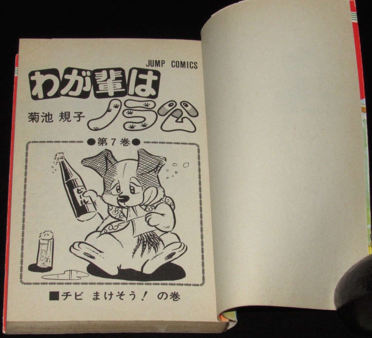 菊池規子 わが輩はノラ公（7）集英社ジャンプコミックス 1976年11月 